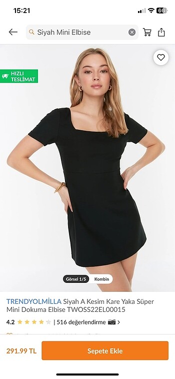 Siyah süper mini elbise - Görsel 2