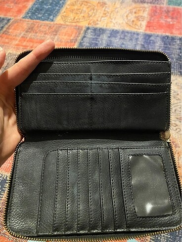 MAVİ siyah deri cüzdan - Görsel 5