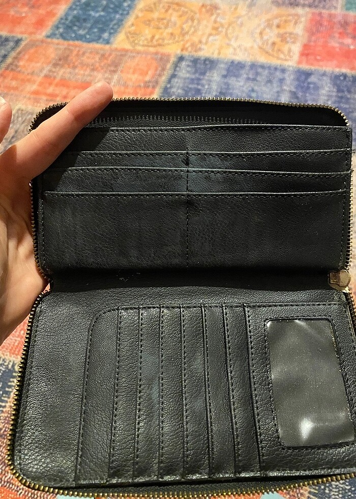 MAVİ siyah deri cüzdan - Görsel 5