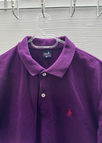 Erkek Mor Kısa Kollu Polo Tişört - Görsel 2