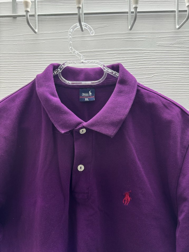 Erkek Mor Kısa Kollu Polo Tişört - Görsel 2