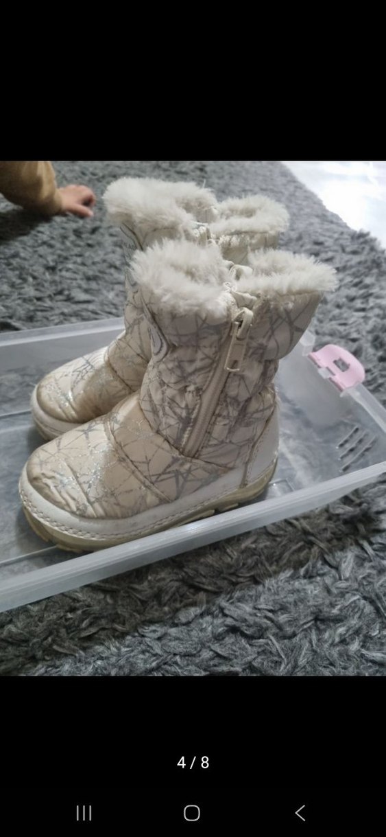 Kız Çocuk Beyaz kar botu - Görsel 4