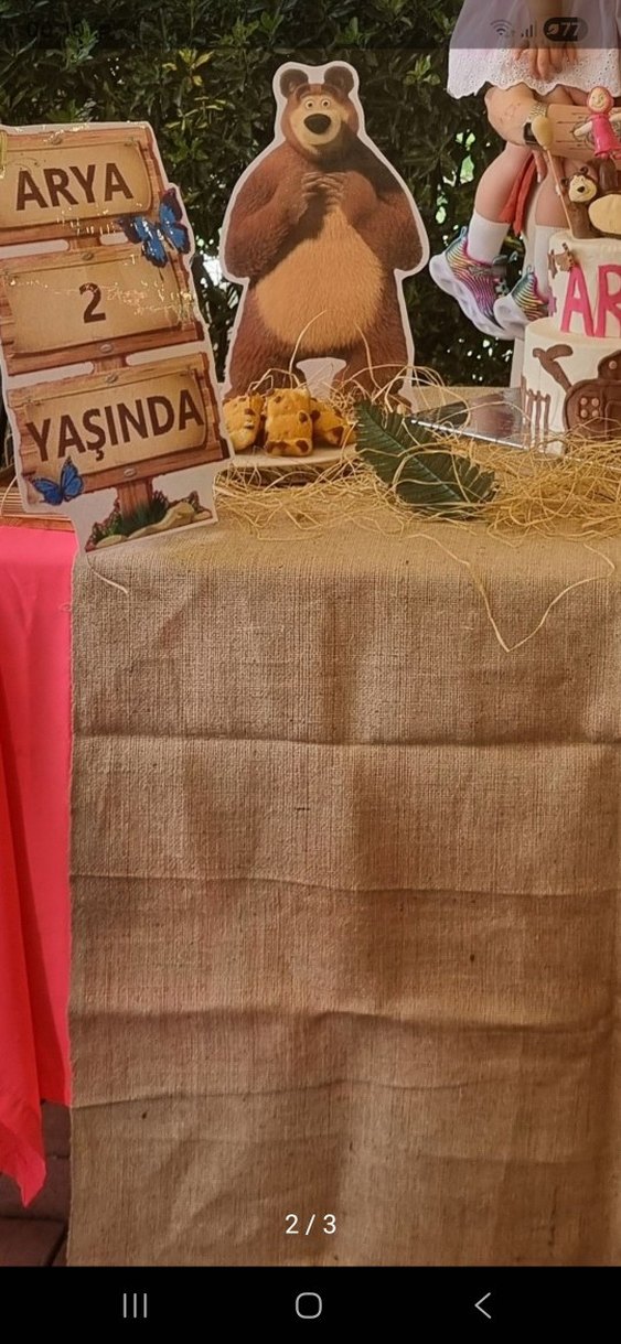 maşa ve kocaayı doğum günü ayaklı pano - Görsel 2