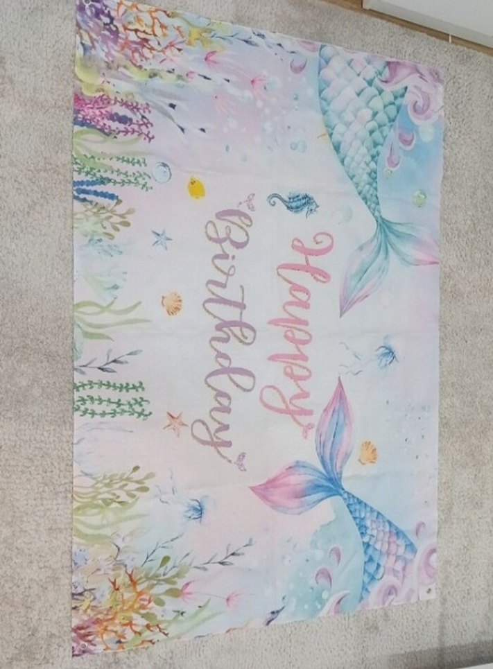 Deniz kızı doğum günü afiş - Görsel 2