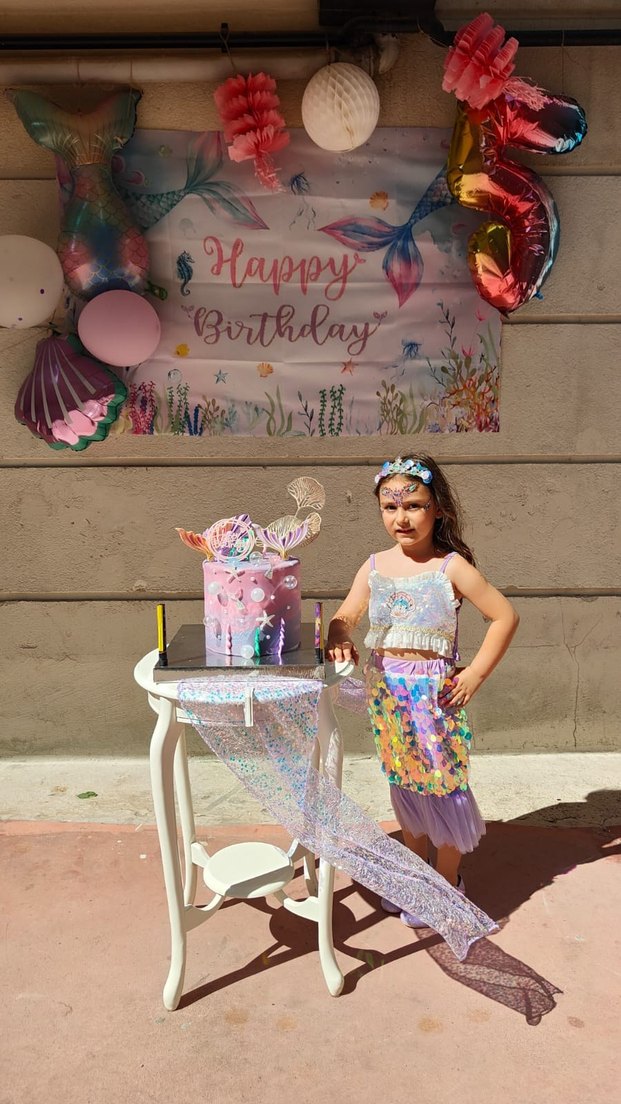 Deniz kızı doğum günü afiş - Görsel 4