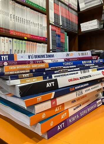 Temiz az kullanılmış test kitaplari