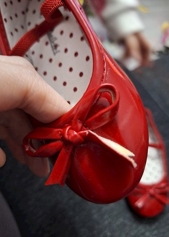 kız bebek rugan kırmızı babet - Görsel 3