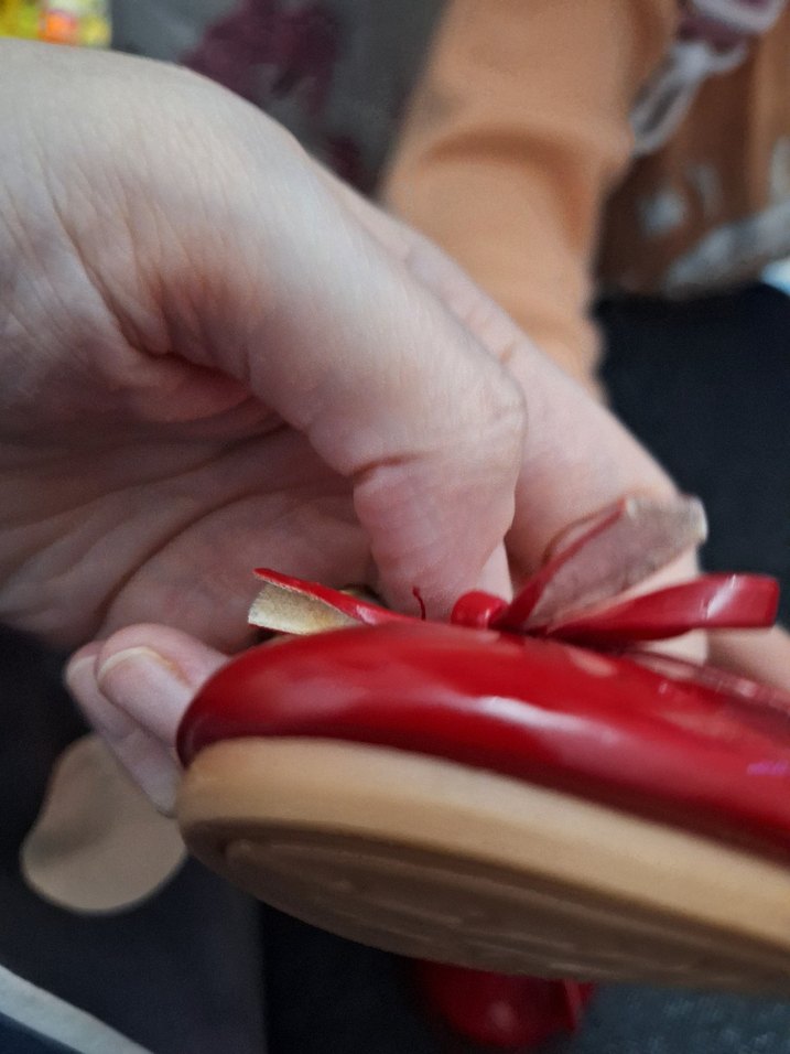 kız bebek rugan kırmızı babet - Görsel 5