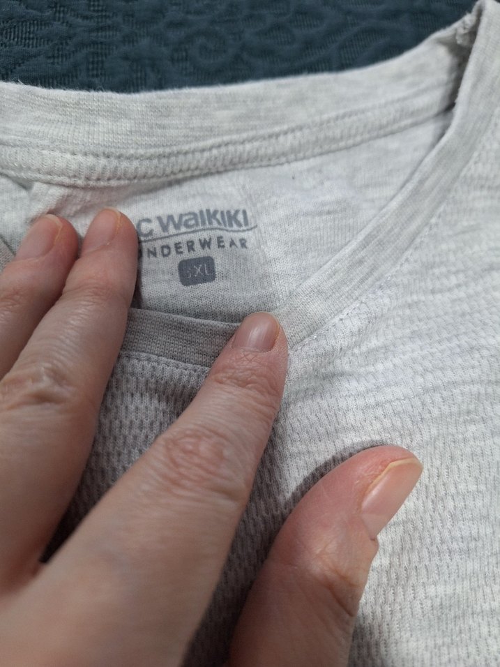 3xl erkek pamuklu pijama üst - Görsel 2