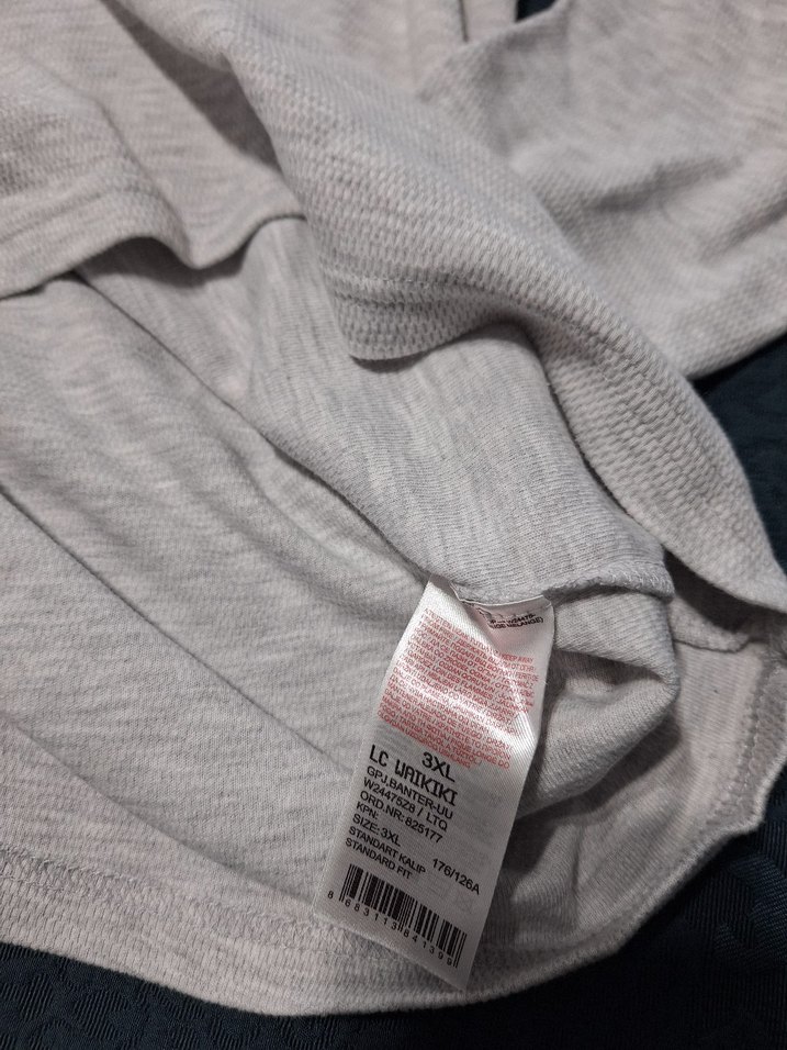 3xl erkek pamuklu pijama üst - Görsel 3