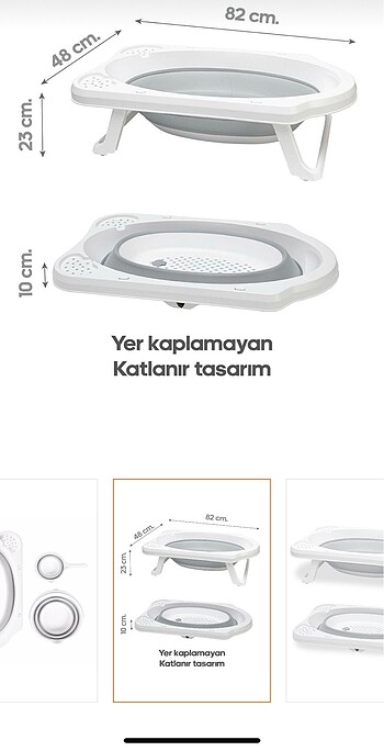 Katlanabilir bebek küveti?