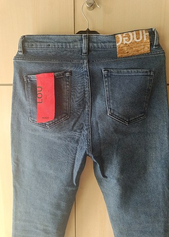 38 Beden mavi Renk Kadın Mavi Denim Midi Boy Kemerli Jean