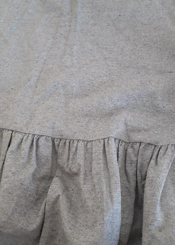 Gri Midi Elbise Yüksek Yakalı - Görsel 3