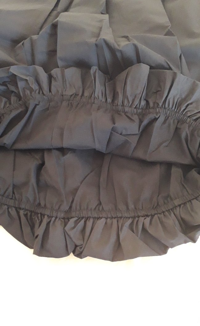 Siyah Piliseli Midi Balon Etek - Görsel 5