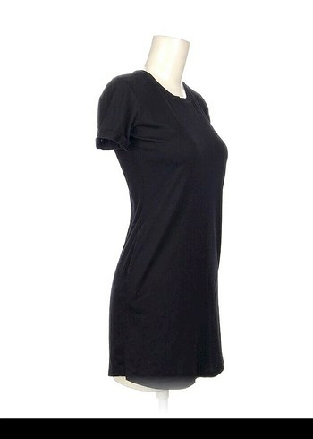 Siyah Kısa Kollu Mini Elbise - Görsel 2