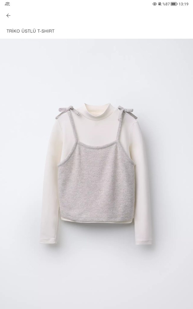 Gri Kadın Askılı Bluz - Görsel 4