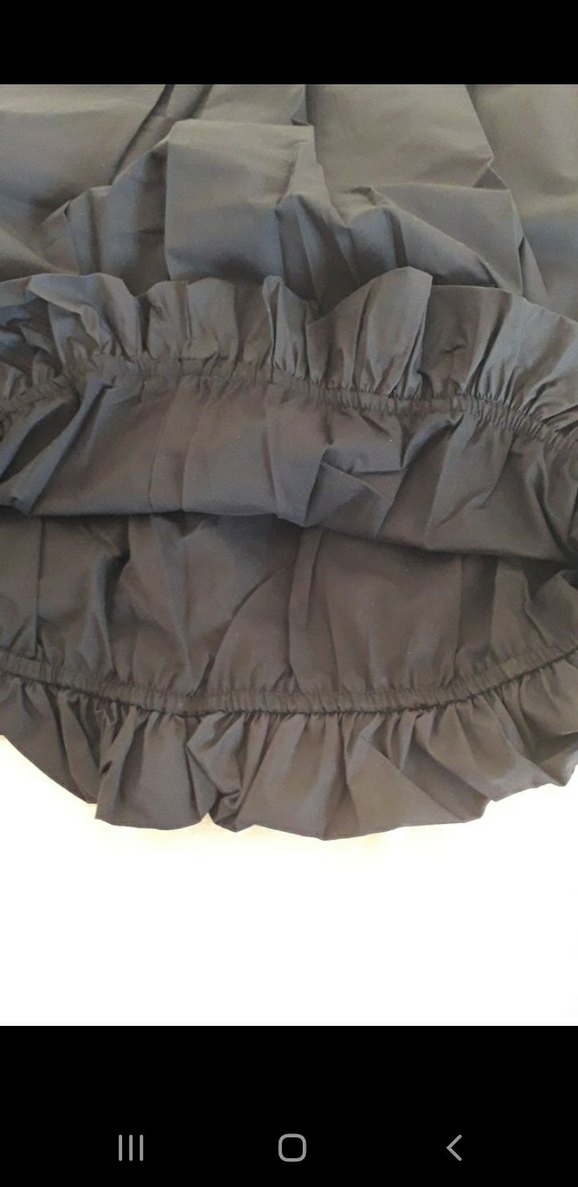 Dantel Detaylı Siyah Midi Balon Etek - Görsel 5