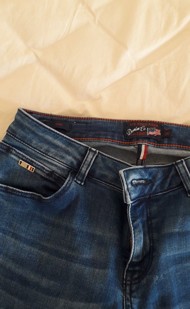 Nakışlı Kemer Detaylı Kadın Kot Pantolon - Görsel 2