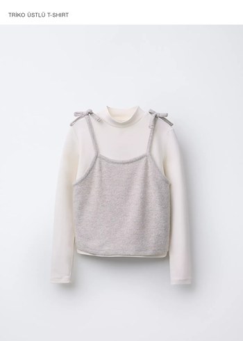 Gri Askılı Tişört - Görsel 4