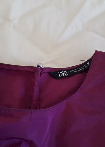 Mor Parlak Renkli Uzun Kollu Elbise - Görsel 3