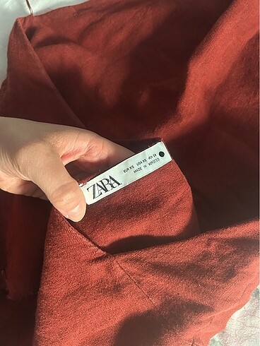 xs Beden bordo Renk zara kiremit rengi üst