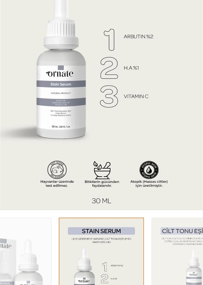 #ornate #kozmetik #cilt #leke #serumu - Görsel 2