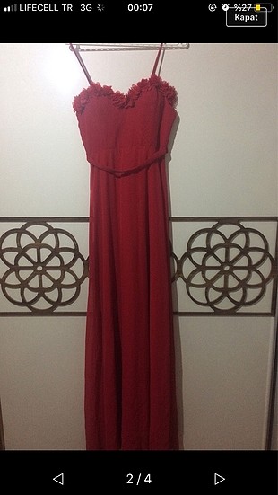 Kırmızı abiye - Görsel 3