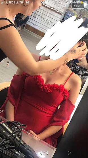 Kırmızı abiye - Görsel 2