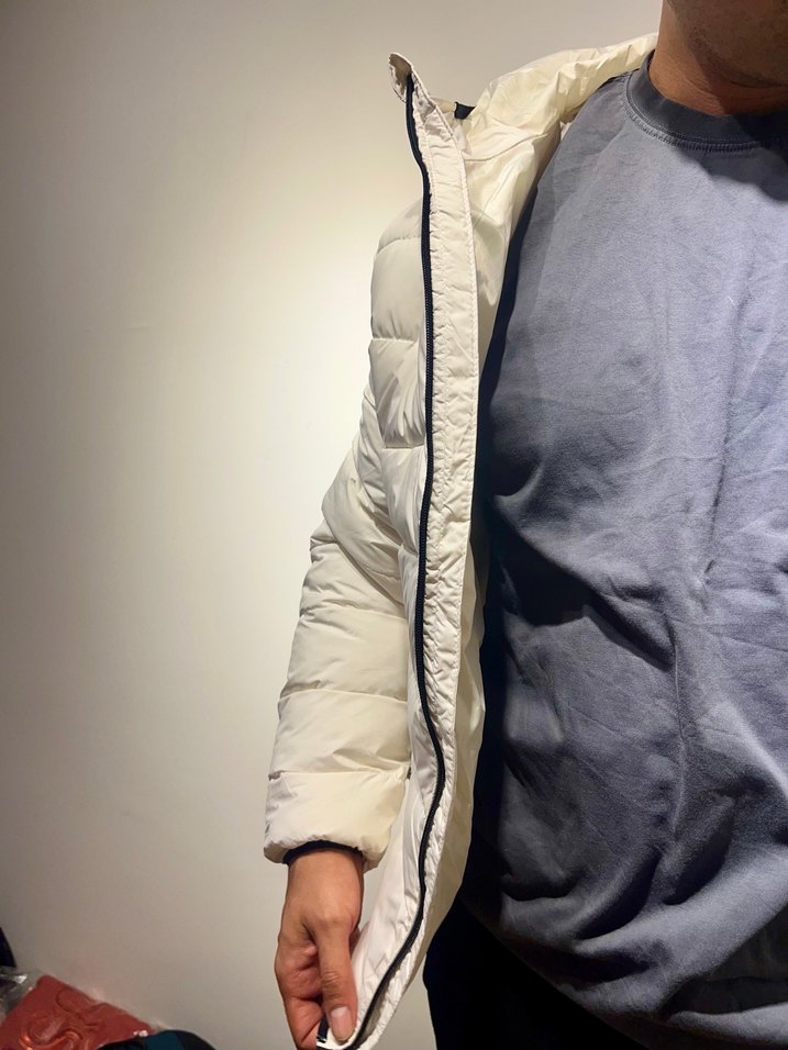 Pullandbear Beyaz Kapüşonlu Şişme Erkek #Mont - Görsel 5