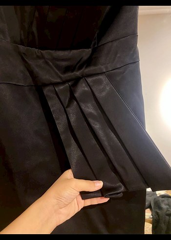 Siyah Mini  Kadın geçe Elbise - Görsel 4