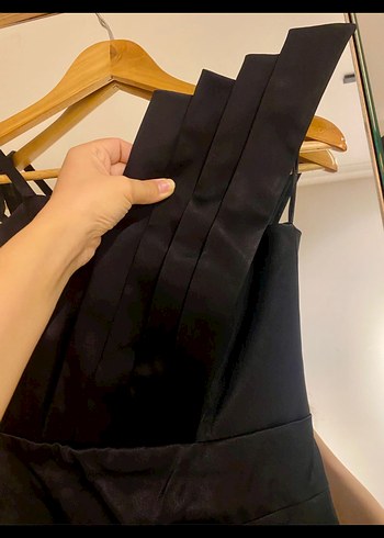 Siyah Mini  Kadın geçe Elbise - Görsel 3