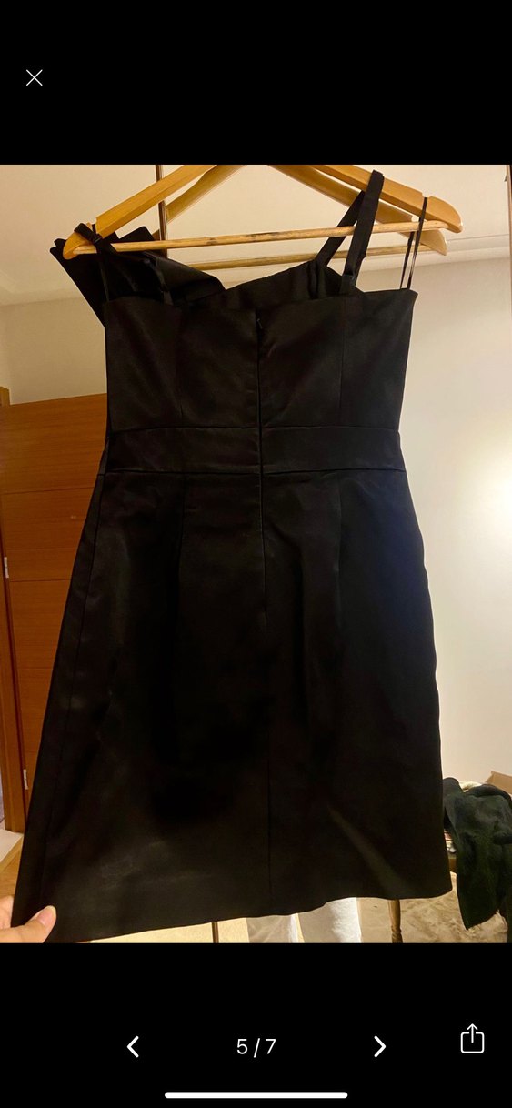 Siyah Mini  Kadın geçe Elbise - Görsel 5