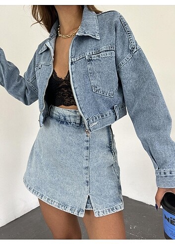 Yeni Crop Kot Ceket