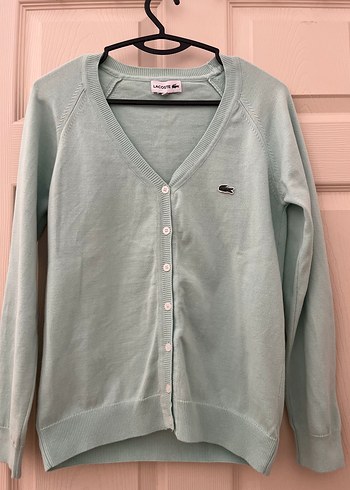 Lacoste Mint Yesili Kadin Hirka V Yaka Dugmeli Sik Model