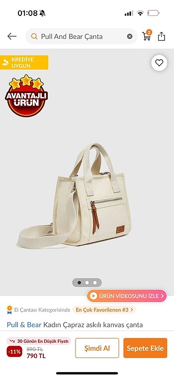 Pull bear çanta