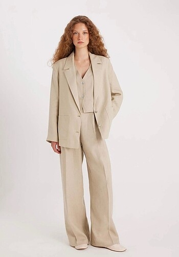 Manuka Keten Blazer Ceket