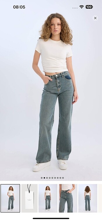 90?s Wide leg yüksek bel geniş paça uzun jean