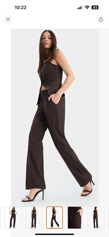DeFacto Straight Fit kumaş pantolon çift cepli normal bel standa