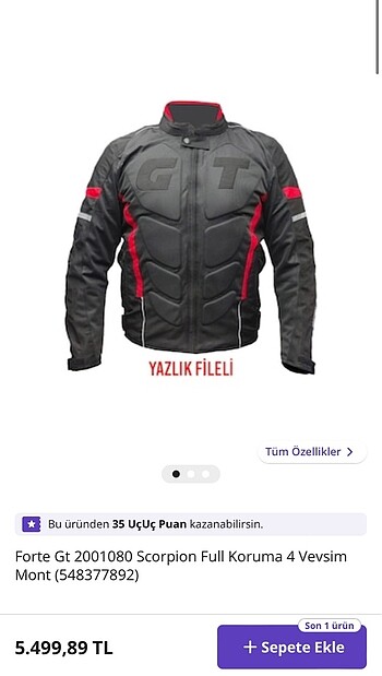 Beden Forte gt kadın motorcu montu