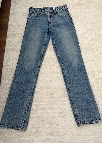 H&M Mavi Yikamali Duz Paca Jean