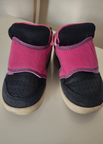 22 Beden pembe Renk Kız Çocuk Pembe Cırt Cırtlı Spor Ayakkabı