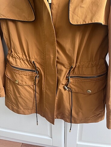 xs Beden turuncu Renk Mango trençkot yağmurluk