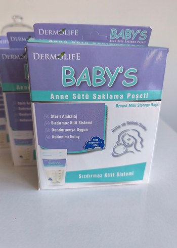 Dermolife Baby's Anne Sütü Saklama Poşeti Mavi- - Görsel 2