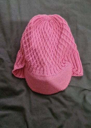 Pembe Örgü çocuk Bere