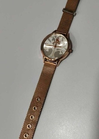 U.S Polo Assn. Rose Gold Cicek Desenli İnce Metal Kordonlu Saat