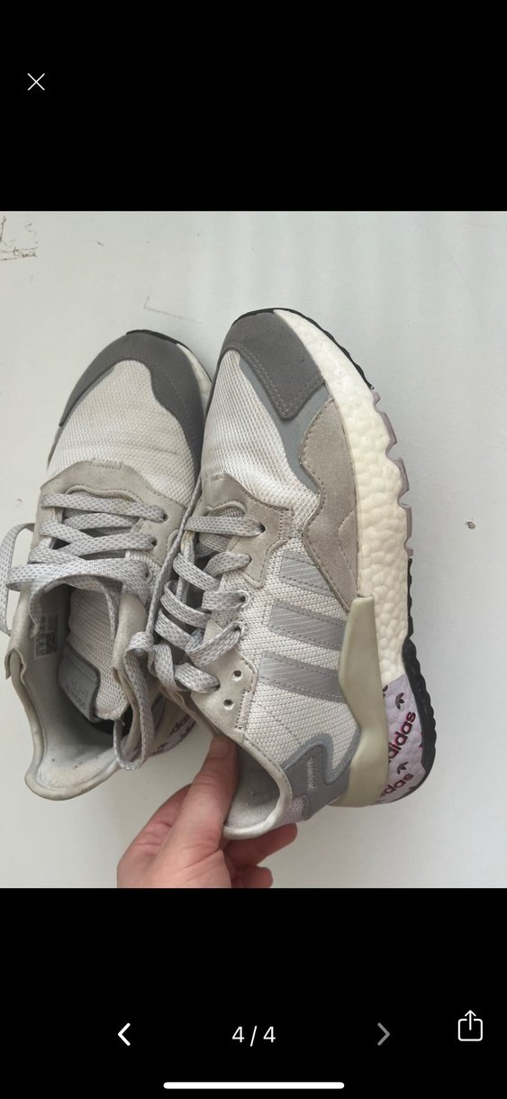 Gri Beyaz Bağcıklı Platform Spor Ayakkabı - Görsel 2