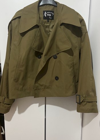 Kadın Haki Midi Trençkot - Görsel 2