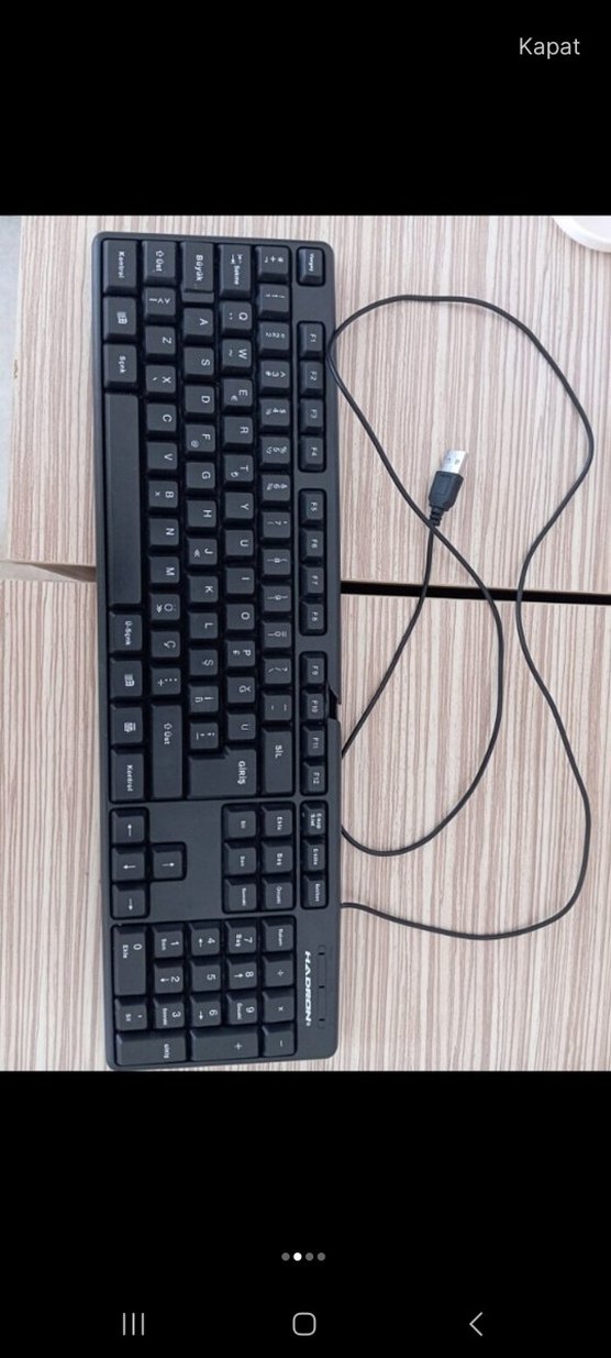 Siyah USB Kablolu Q Türkçe Klavye(F&Q dönüştürulebilir) - Görsel 2