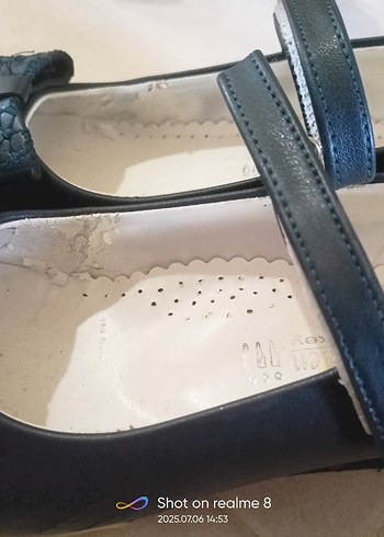 Kız Çocukları İçin Mavi Tokalı Babet Ayakkabı - Görsel 3