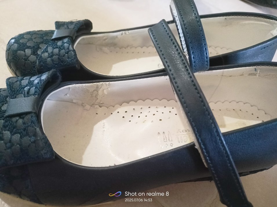 Kız Çocukları İçin Mavi Tokalı Babet Ayakkabı - Görsel 3